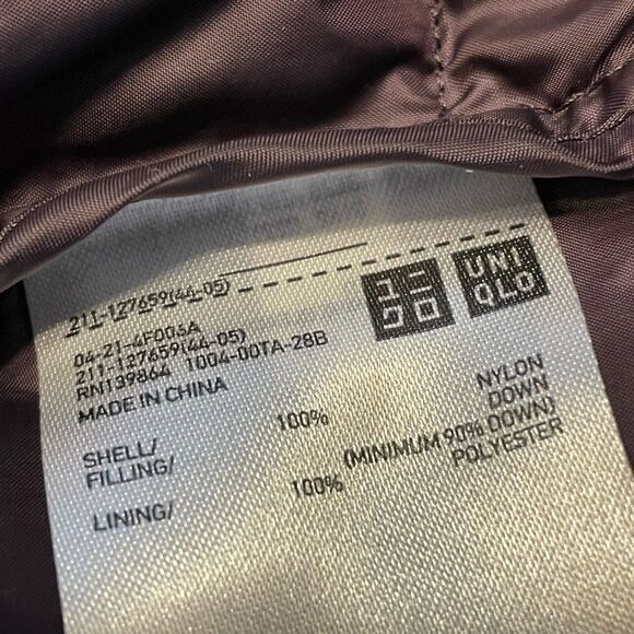 UNIQLO Ultra light down jacket puffer w/dots M - Picture 7 of 8